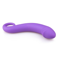 Siliconen Prostaat dildo Paars met grijpring