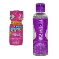 Pink Girly Pack  GIRLX WATERLUBE massage + glijmiddel en  Poppers Girly