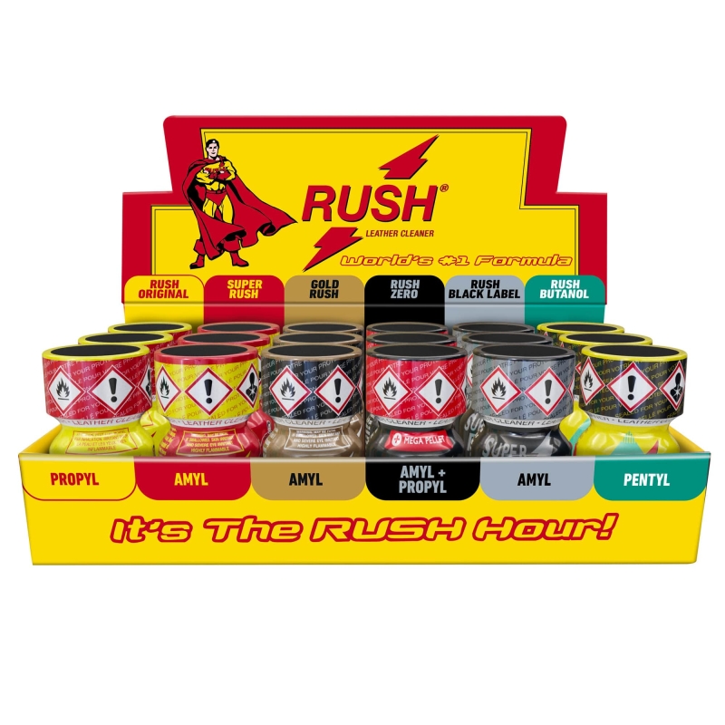 Rush 18-Tray-Pack Classic-Super-Black-Zero-Gold-Butanol (6x3x10ml) NEW Rush 18-Tray-Pack Classic-Super-Black-Zero-Gold-Butanol (6x3x10ml) NEW