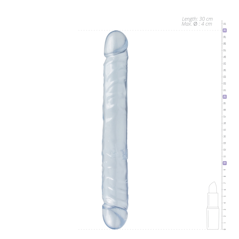 Crystal Jellies Dubbel Dildo - Lichtblauw