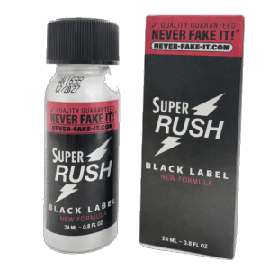 Super Rush Black label New Formula 24ml Aluminium NEW