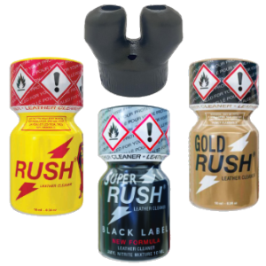 Sniff Rush 4-Pack France Classic-Black-Gold (3x10ml) + Powersniffer Sniff Rush 4-Pack France Classic-Black-Gold (3x10ml) + Powersniffer